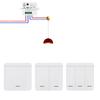 White Household Wireless ON OFF RF433 Module Remote Control Light Switch 1/2/3 Gang Push Button Wall Light Switch