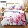 Fresh Flowers Queen Bedding Set Duvet Cover Kids Bedroom Bed Set Comforter Cover Set King Size Duvet Cover Set Bedding Sets