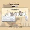 Tech Leather Healing Girl Large Mouse Pad with Cartoon Animal Design - Thick Keyboard and Wrist Rest Desk Mat