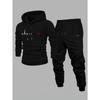 Men's New Sports and Leisure Fashion Printed Hooded Sweatshirt Spring and Autumn Sports Set 2 Piece Set, Unique and Irreplaceable Style