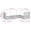 Vidaxl 4-Cz. Garden Lounge Set, Cushions, Grey, Rattan PE