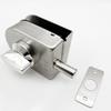 304 Stainless Steel Frameless Glass Door Bolt Lock for Single/Double Doors, No-Drill Padlock