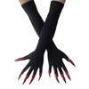 1pair Funny Cosplay Paws Gloves Novelty Halloween Mittens Monsters Pattern  for Halloween Festivities
