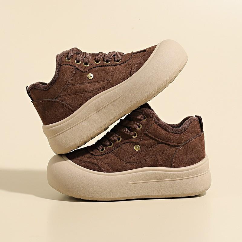 

Big-head Shoes - New Style, Thickly Padded, Retro and Versatile Casual Shoes 40 кавовий