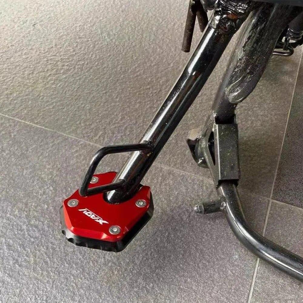 For HONDA X-ADV XADV 750 2022 Motorcycle Aluminum Kickstand Foot Side Stand Enlarger Support Plate and Tire Value Cap