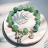 Super Fairy Forest Gradient Glass Bracelet - Chic Chinese Style Gift for Women and Best Friends, Lightweight Luxury Accessory