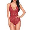 Sexy Women Bodysuits Lace Sling Perspective Lingerie Deep V-Neck Bodysuit