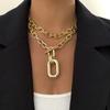 Hiphop Layered Chain with Big Pendant Necklace for Women 2026 Fashion Thick Chain Necklace On the Neck Jewelry
