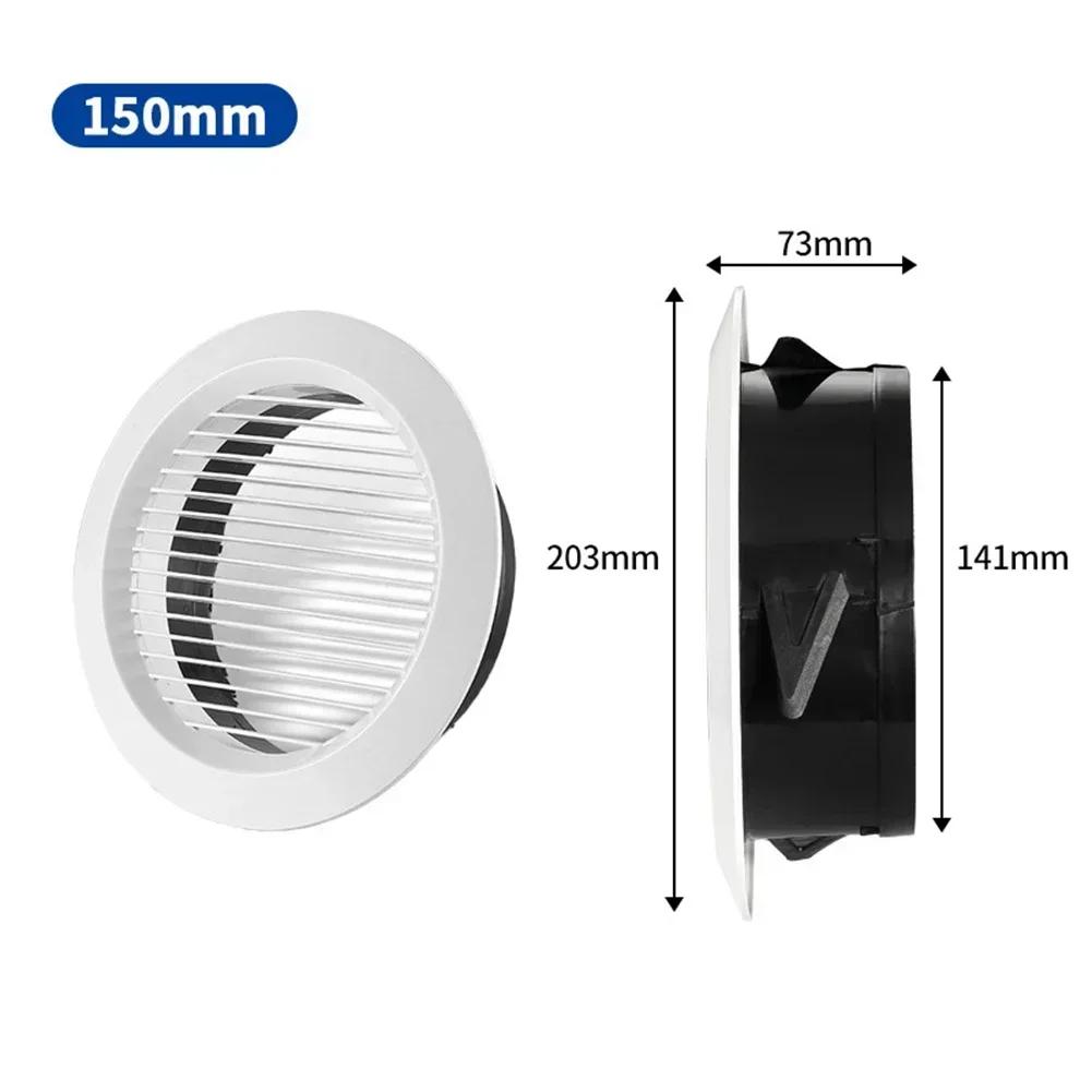 75-200mm Air Vent Exhaust Hood Round Ducting Ventilation Grilles Bathroom Waterproof Outlet Cooling Home Office Air Vent