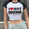 European and American women's clothing spring and summer new ins letter I love ME printed short slim-fitting short-sleeved T-shirt