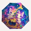 1pc Two Cute Unicorns Automatic Opening and Closing Umbrella - Suitable for Various Occasions, Outdoor Activities, Lightweight and Durable Automa