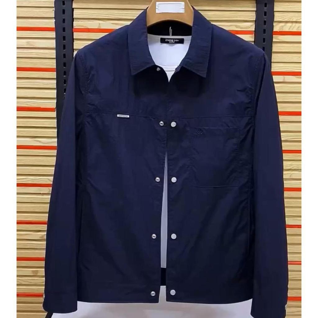 2025 Lightweight Spring/Autumn Casual Jacket for Men - Fashionable Lapel Outerwear for Young & Middle-Aged