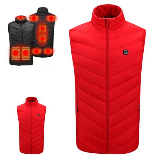 Heating Waistcoat Stand Collar Firm Hemming Comfortable Warming Rechargeable Electric Heating Vest