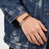 Stainless Steel Irregular Bead Bracelet With Tigers Eye Stone Geometric Design Unisex Fashion Jewelry