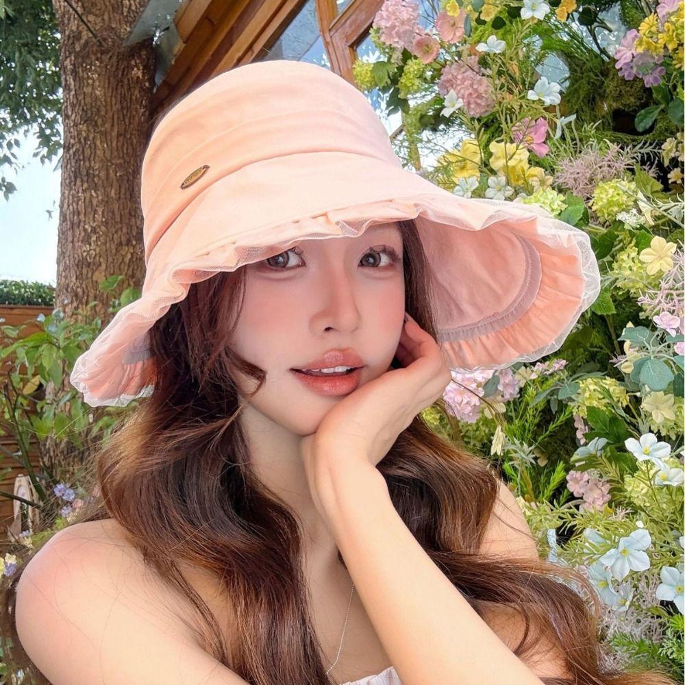 Korean Style Sun Protection Cap UV Protection Beach Hat Outdoor Bucket Hat  Sports Events