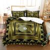 Black Golden Bedding Set New Greek Key Meander Duvet Cover Sets Luxury Comforter Cover Set Queen King Size For Home Decor Quilt