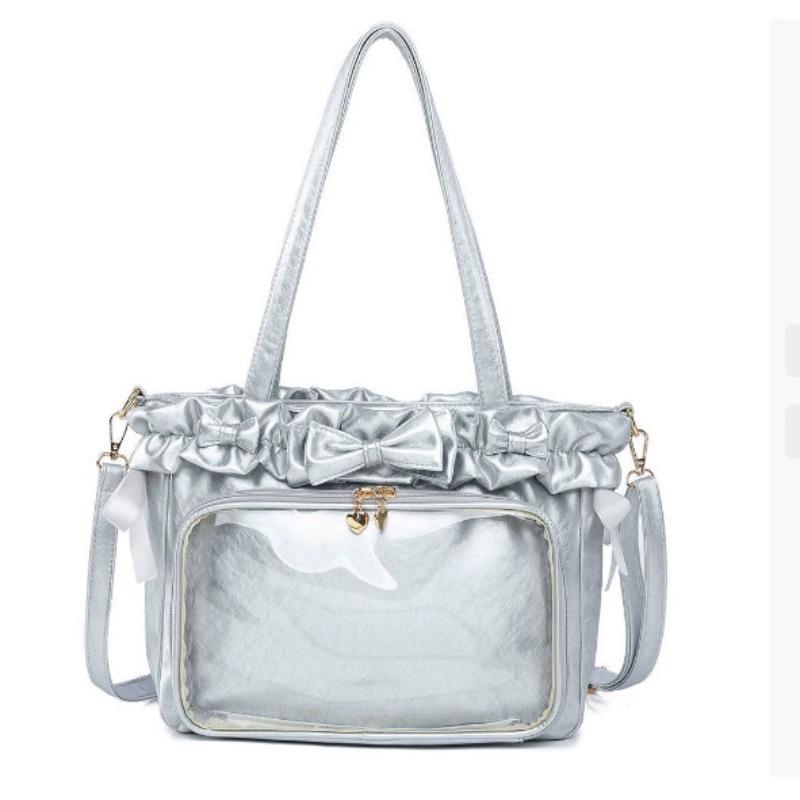 Skull Pain Original [Ballet Holiday] Lolita Tote Women's Bag Crossbody Shoulder PU Face Solid Color Versatile Pain Bag