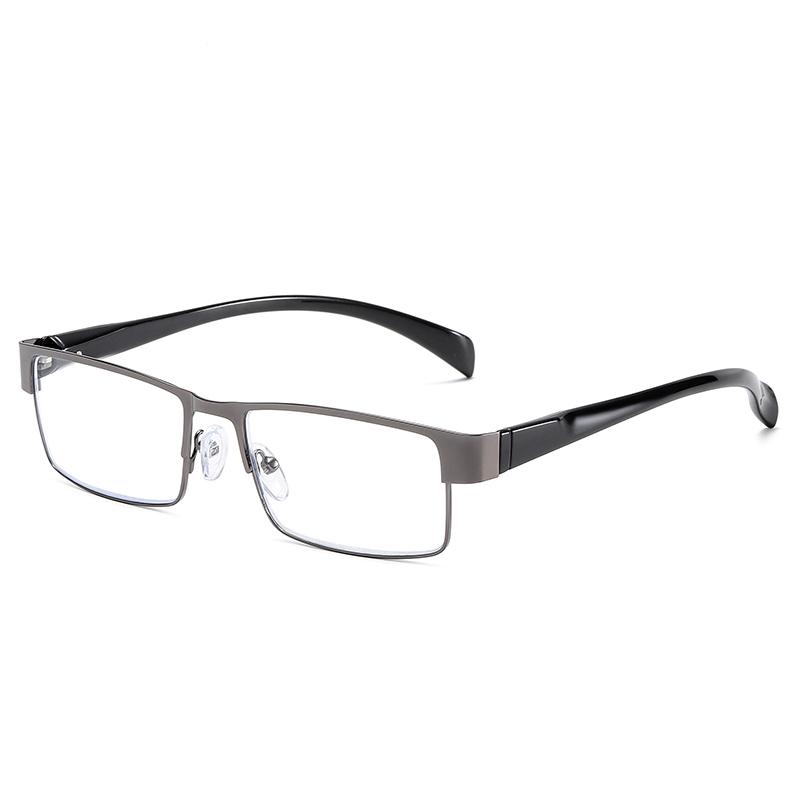 J89868 Anti Blue Light Reading Glasses Metal Squared Computer Readers Unisex Corrective Eyeglasses 1.0-4.0 Blue Light Blocking