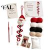 Kreatives Bastelset Häkelpuppe Spiral-Ornament DIY-Kit, Feiertagsbasteln mit Weihnachtsbaum Weiche Wolle, Perlen, zum Aufhängen für Fenster Wand Schrank