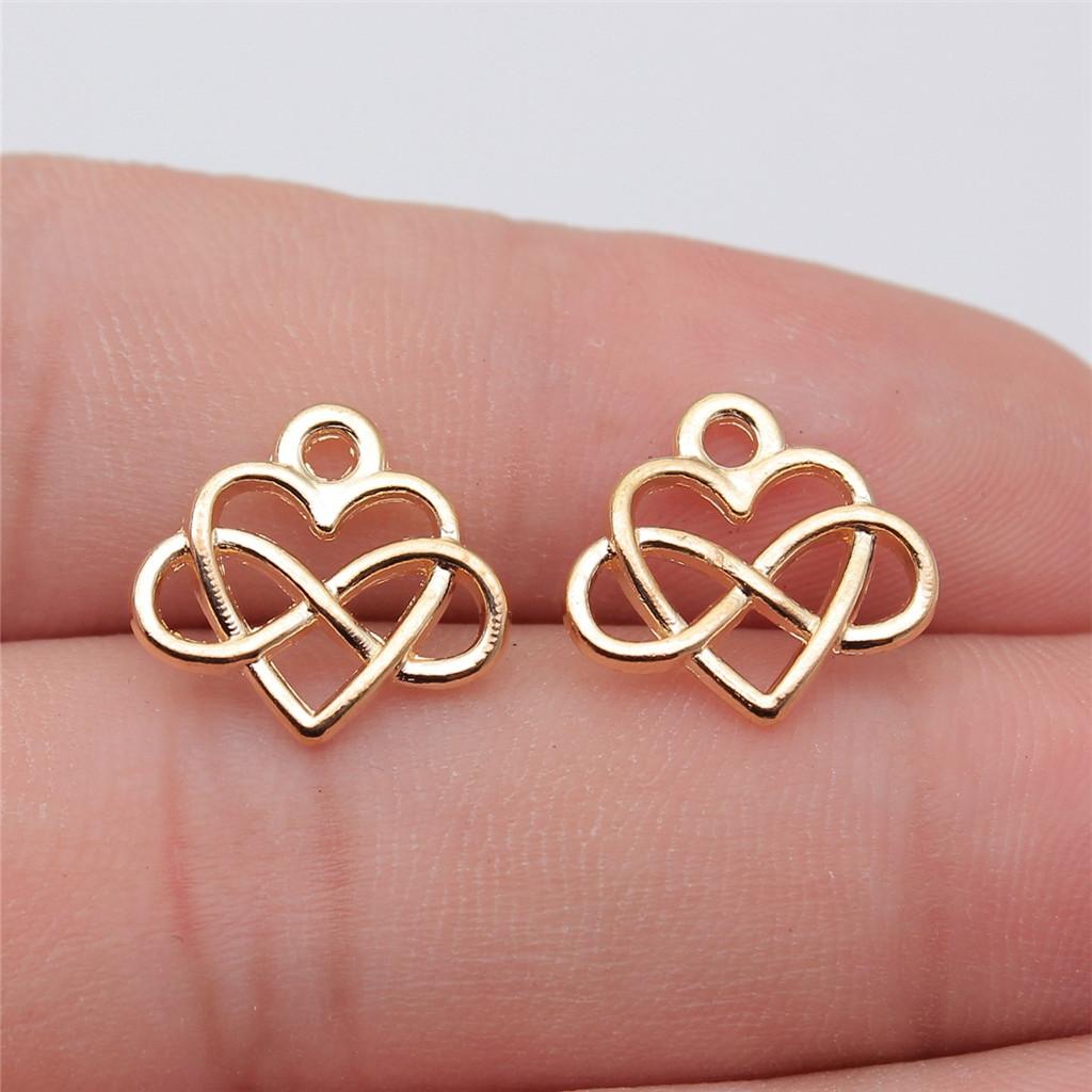 Charms Openwork Heart Pendants Vintage Jewelry Supplies QC068