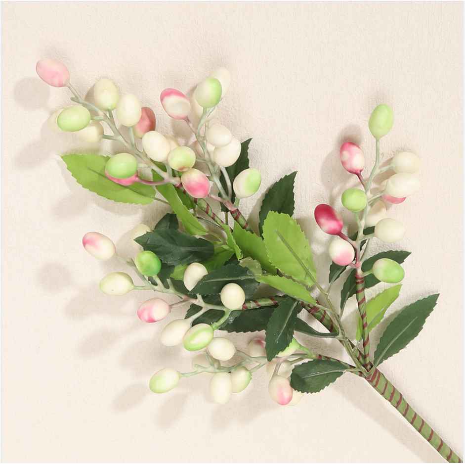 

5 шт. искусственные ягоды рождественские украшения искусственные цветы для вазы сад свадебное украшение на рождественскую елку красные ягодные ветки