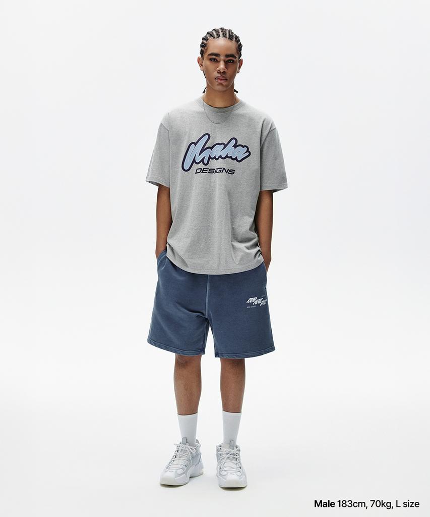 MAHAGRID Maha Spellout Tee Gray(Mg2Fmmt531A)