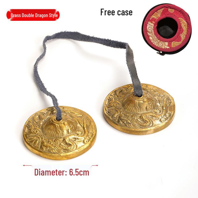 Nepalese Handmade Brass Cymbals: Yoga Gong & Percussion Instrument