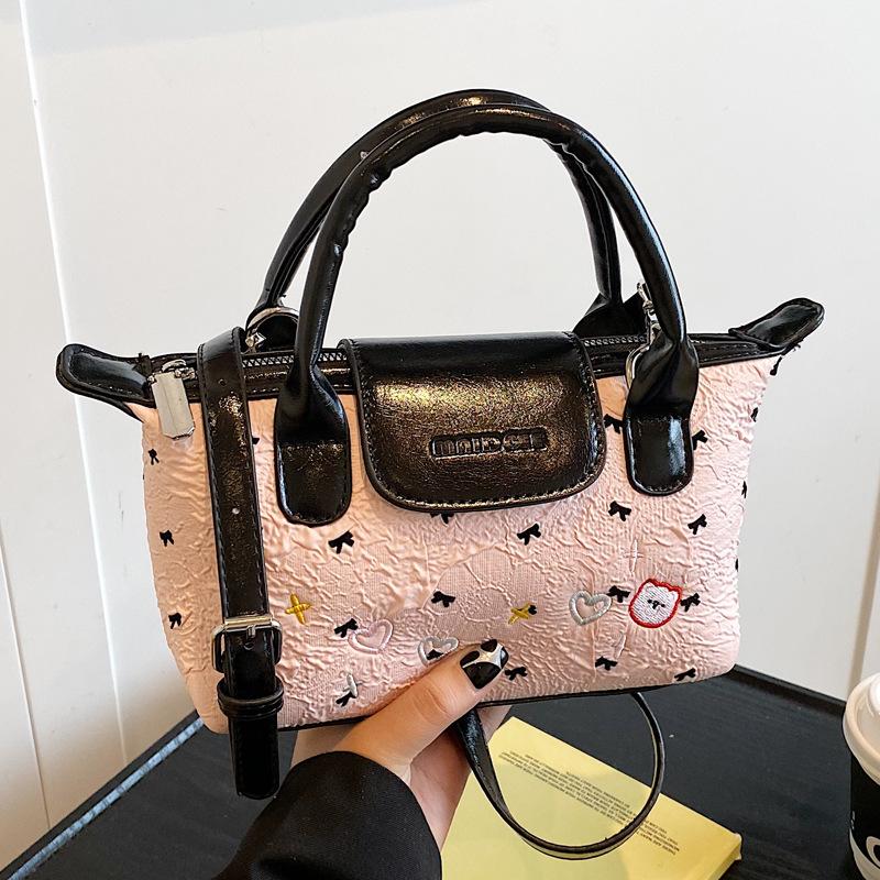 Cute Bow Small Bag Women's New Korean Sweet and Fashionable Versatile Shoulder Messenger Bag Foreign Hand Bag