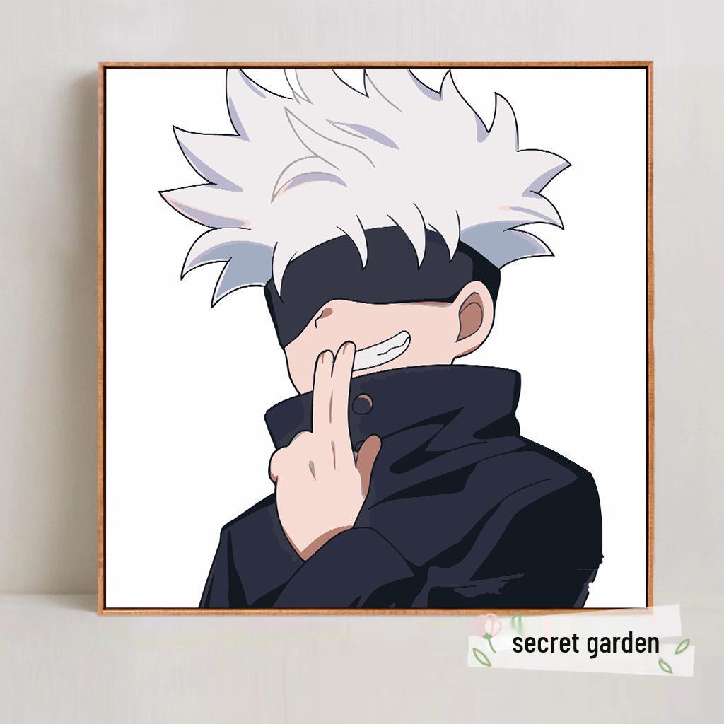 Kit Pittura ad Olio Digitale Anime Demon Slayer Fai da Te per Bambini