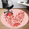 1 Stück Blumiges Herz Büro Runder Teppich, Matte Geeignet Für Büro, Unter Bürostühlen Schlafzimmer Wohnzimmer Heimdekoration, Zimmer Deko