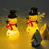 LED Snowman Night Light USB Powered Color Changing Soft Glowing Light Transparent Plastic Christmas Decoration