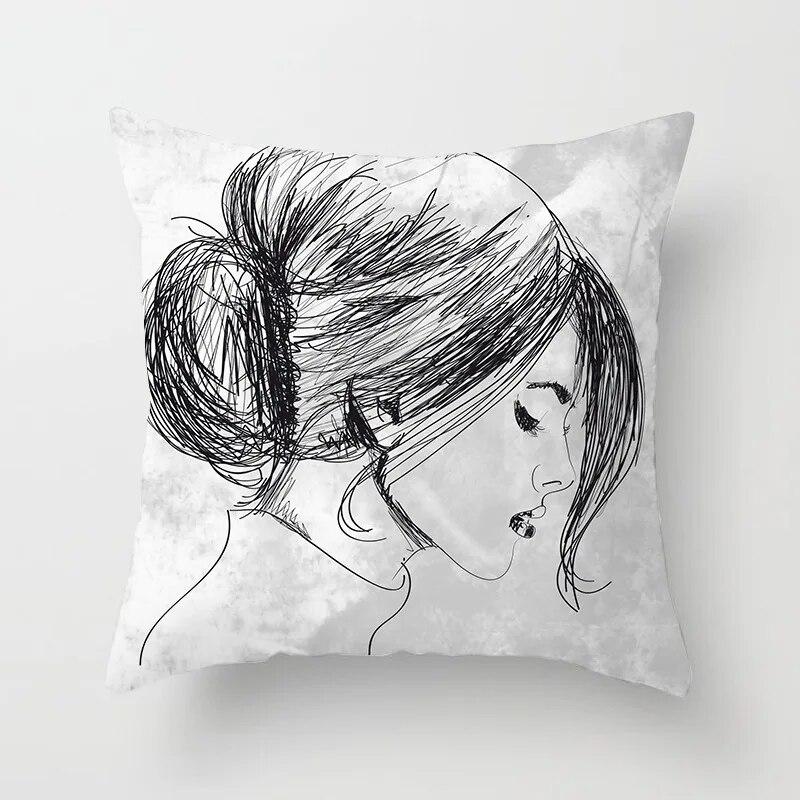 Kissenbezug Mode Damen Kissenbezug Heimdeko Pfirsichhaut Parfüm Sofa