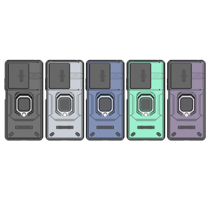 For Xiaomi Redmi Note 13R Pro 5g Back Cover Shockproof Armor Case Slide Camera Lens Protect Magnetic Stand Holder Phone Cases