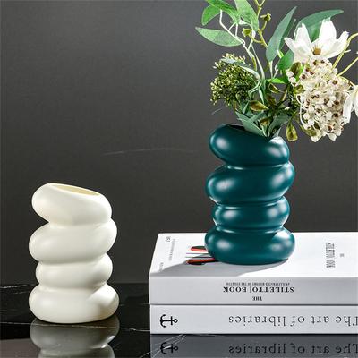 Imitation Porcelain Flower Pot White Round Mouth No Burrs Environmental Health Wear-resistant And Durable Vase Decorative Vase