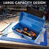 Large Metal Tool Storage Box with Handle for Workshop Portable Tool Case with Lid Locking Organiser Box for Hardware Part