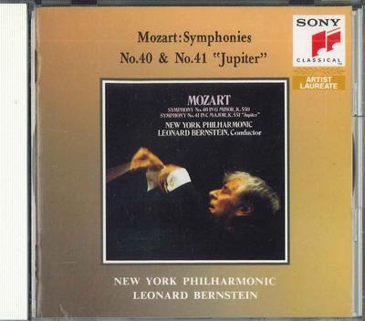 CD BERSTEIN, NEW YORK PHILHARMONIC - Mozart: Symphonis No. 40 & 41 "Jupi SRCR8551 SONY Japan Classical Used