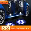 Heiß 2 Stück Auto Tür Willkommenslicht HD LED Projektor Willkommenslicht für Volkswagen Touran Golf-4 5 6 7 Passat Polo MK4 Bora Altea Sha