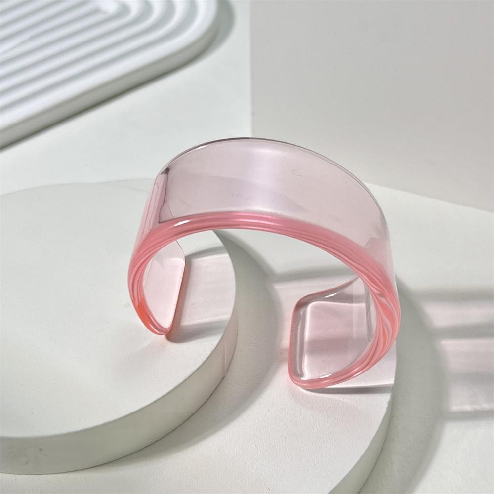 Fashion Cute Open Mouth Sweet Acrylic Bangle Temperament Texture Charm Daily Casual Resin Half Suitable The General Trend Public