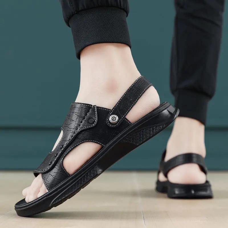 Fashion Rubber Shoes for Men Beach Stylish Summer 2025 Breathable Wholesale On Offer Original New Design Styles Fashion Buy Man Sandals