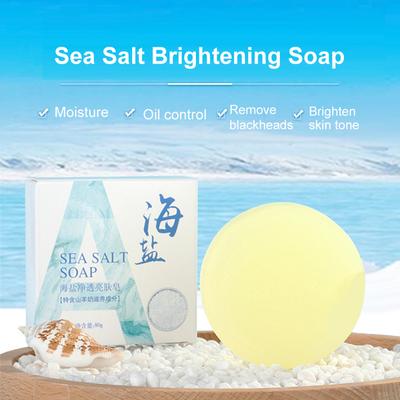 Natural Handmade Soap Face Cleansing Goat Milk Sea Salt Soap Moisturizer Whitening Brightening Body Bath Soap