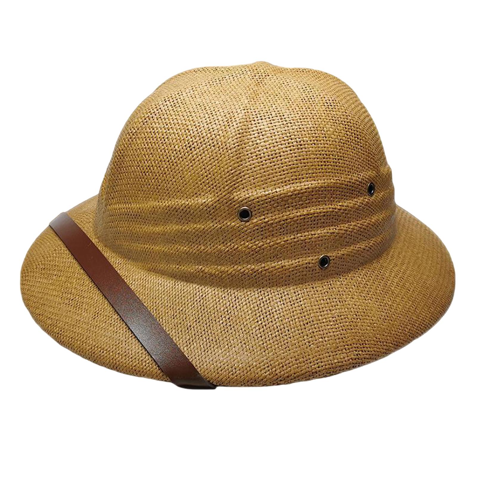 

Соломенная шляпа ручной работы, элегантная шляпа от солнца, украшенная ремнем из ПУ, для женщин, для вечеринки, британская пробковая шляпа, соломенная вязаная шляпа 5