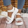 Fashion Women's New Fashion Buckle Designer Sandals for Women 2024 Summer in Store Solid Color Outdoor Dress Party Ladies Flip Flops