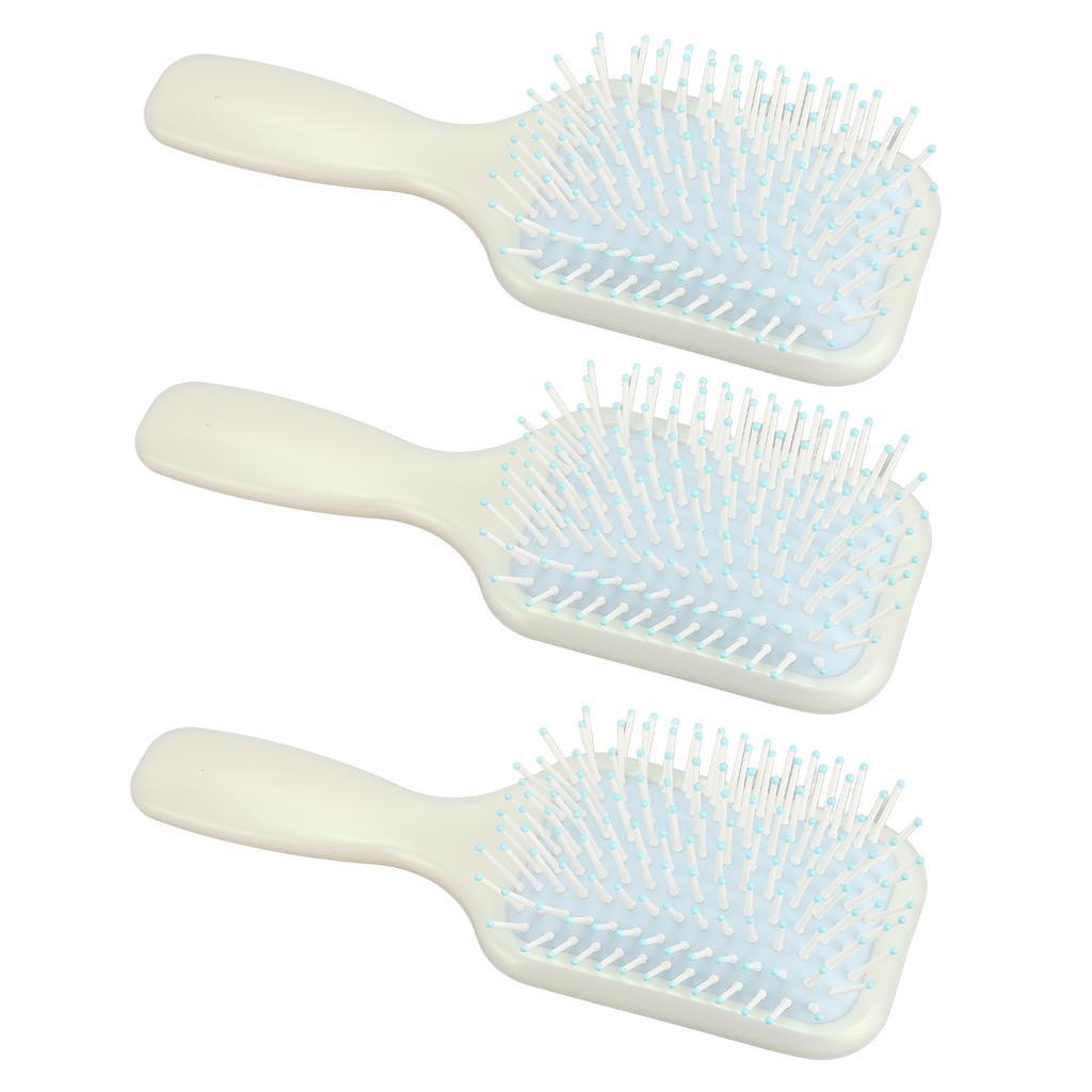 3pcs Paddle Hairbrush Silicone Hairdressing Massager Portable Detangling Paddle Brush for Women