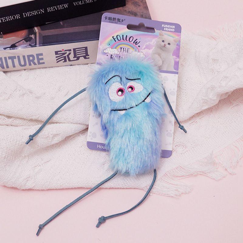 Pet Cat Mint Toys Molars Chew Interaction Plush Toy Mice Shape Intelligence Bite Resistance Scratch Bite Self Hi Teeth Clean Toy