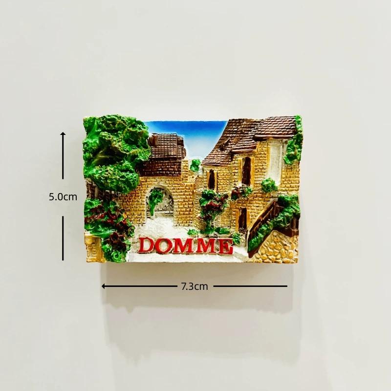 France Alsace Wine Estate Resin Fridge Magnet Stickers Travel Souvenir Gift Landscape Refrigerator Magnet Home Kitchen Decor