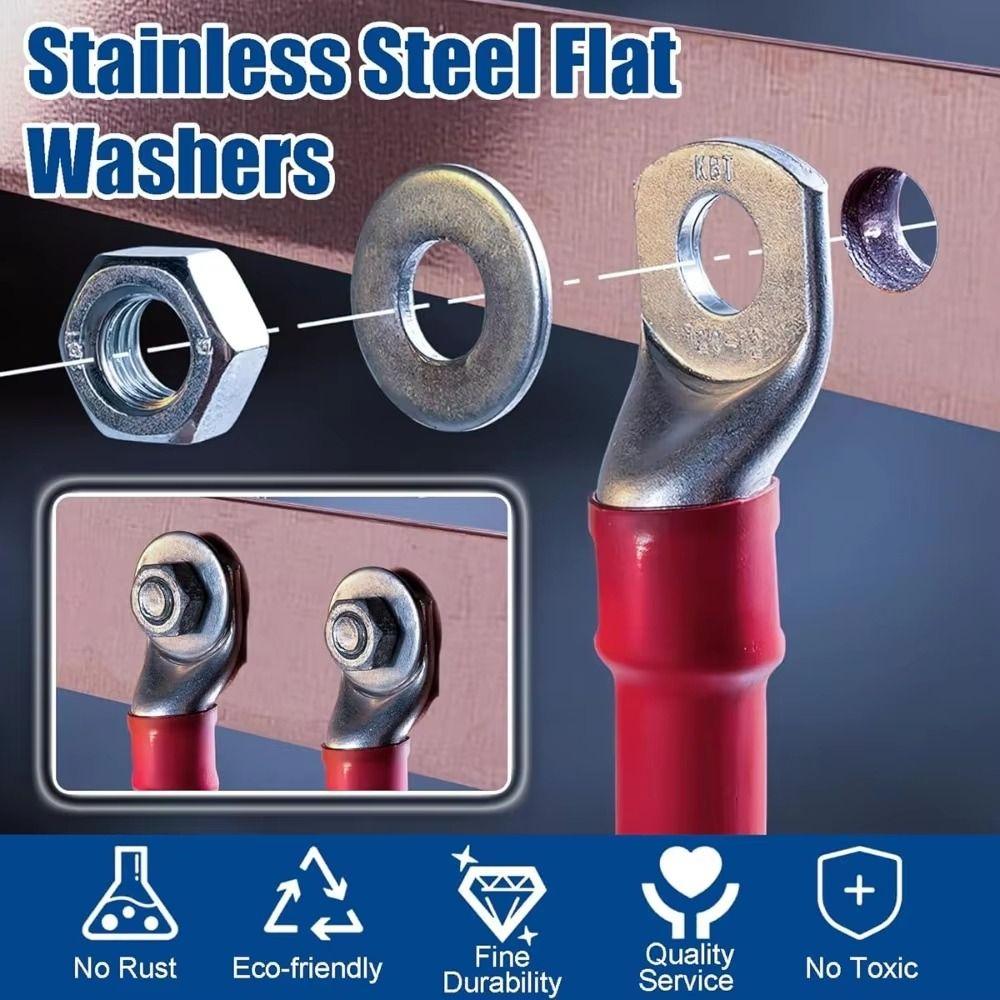 180PCS Flat Design Stainless Steel Sealing Gasket Sump Plug Washer  Kitchen Applications