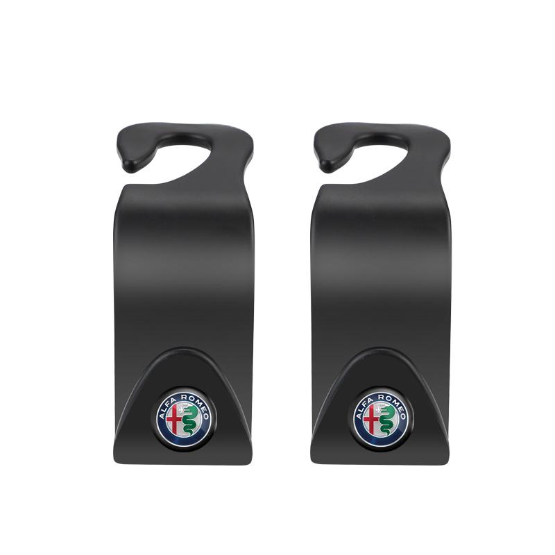 

2Pcs Car Seat Back Hooks Storage Holder Interior Accessories For Alfa Romeo Giulia Stelvio Giulietta 156 159 147 Mito Tonale Bre