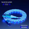 Three-in-One Fast Charging Cable with Flowing LED Lights for Android, iPhone, and Type-C - Seven-Color Night Light
