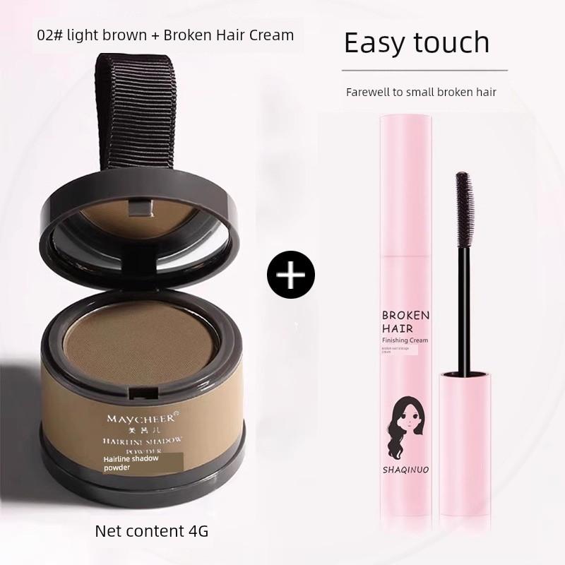 MAYCHEER Hairline Sculpting Contour Powder Headline Powder Waterproof Hair White Hair Cover Powder Repair Gray Hairline Powder