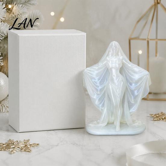 Fall Resistant Statue 3D Printed Goddess Statue, Gothic Minimalist Figurine, Modern Mysterious Figurine Sculpture for Home Office Desk Shelf